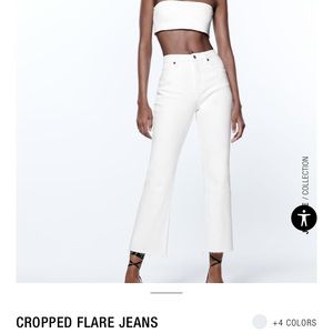 Zara white flare jeans